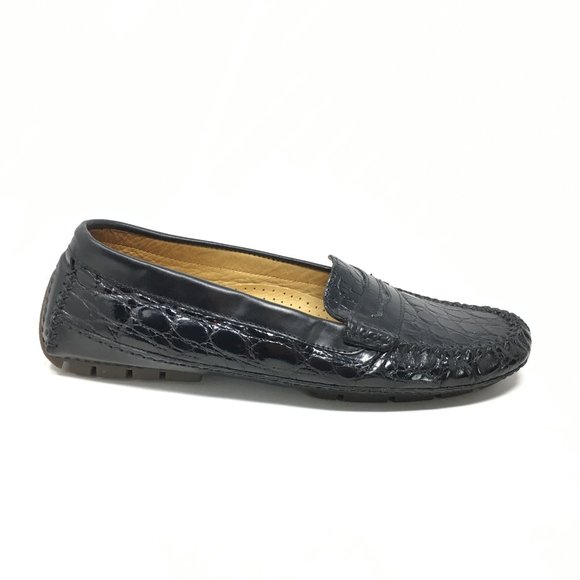 NEW Zelli Moccasins Shoes Size 7 Black Crocodile main image 9